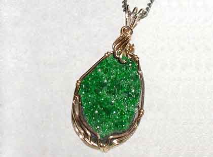 Green Uvarovite Garnet the January birthstone